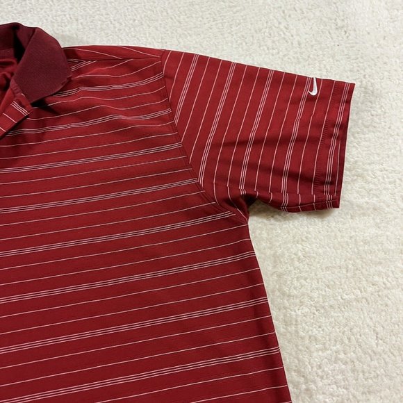 Nike Golf Polo Shirt Mens XL Red Dri Fit Lightweight Golfer Casual - Picture 4 of 9